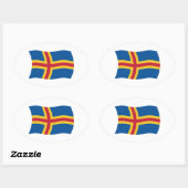 Autocollant du drapeau d'Aland (Feuille)