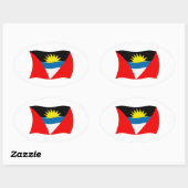 Autocollant du drapeau d'Antigua-et-Barbuda (Feuille)