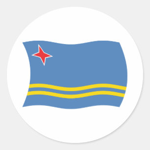 Autocollant du drapeau d'Aruba