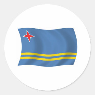 Autocollant du drapeau d'Aruba