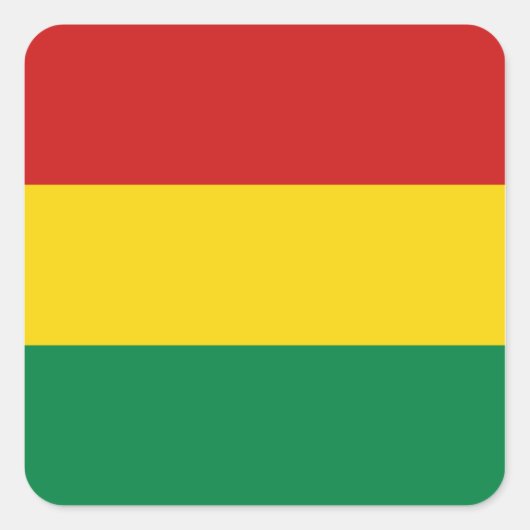 Autocollant du drapeau de Bolivie (Devant)