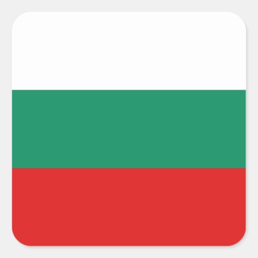 Autocollant du drapeau de Bulgarie (Devant)