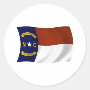 Autocollant du drapeau de Caroline du Nord