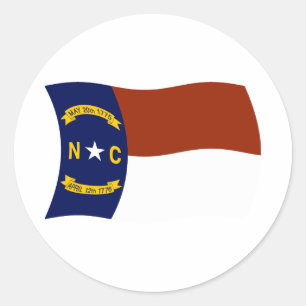 Autocollant du drapeau de Caroline du Nord