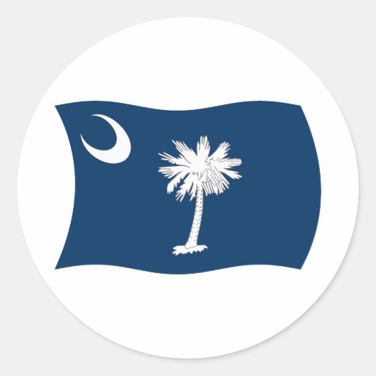 Autocollant du drapeau de Caroline du Sud (Devant)