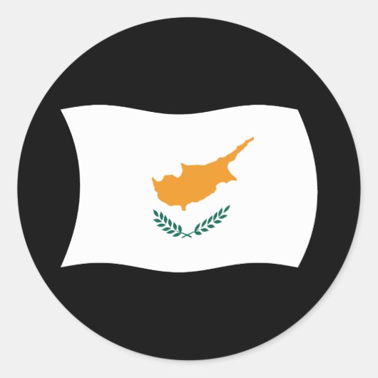 Autocollant du drapeau de Chypre (Devant)