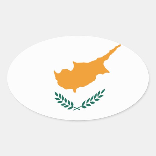 Autocollant du drapeau de Chypre (Devant)
