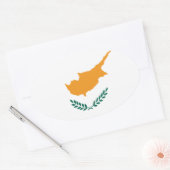 Autocollant du drapeau de Chypre (Enveloppe)