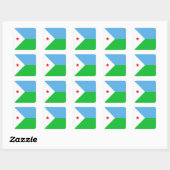 Autocollant du drapeau de Djibouti (Feuille)