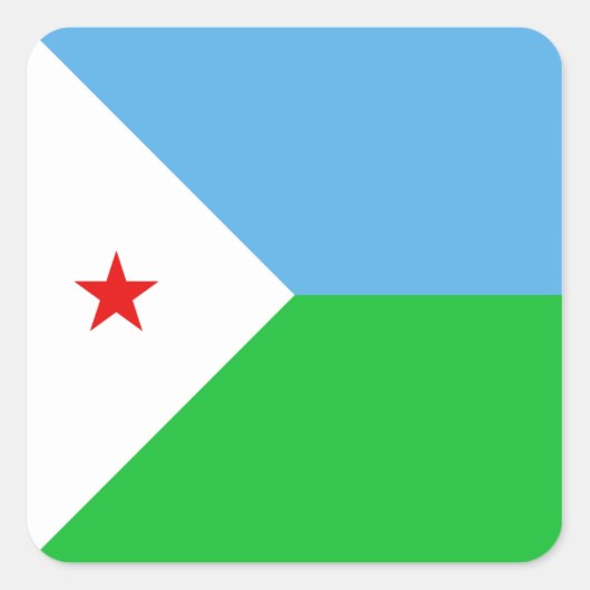 Autocollant du drapeau de Djibouti (Devant)