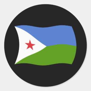 Autocollant du drapeau de Djibouti