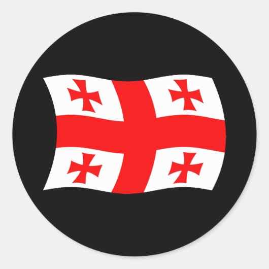 Autocollant du drapeau de Géorgie (Devant)