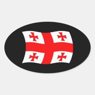 Autocollant du drapeau de Géorgie