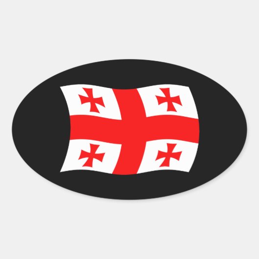 Autocollant du drapeau de Géorgie (Devant)