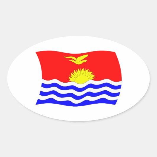 Autocollant du drapeau de Kiribati (Devant)