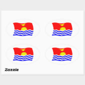 Autocollant du drapeau de Kiribati (Feuille)