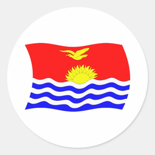 Autocollant du drapeau de Kiribati (Devant)