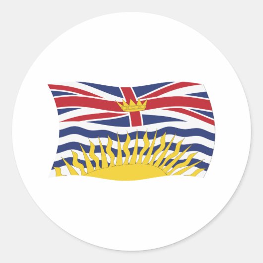 Autocollant du drapeau de la Colombie-Britannique (Devant)