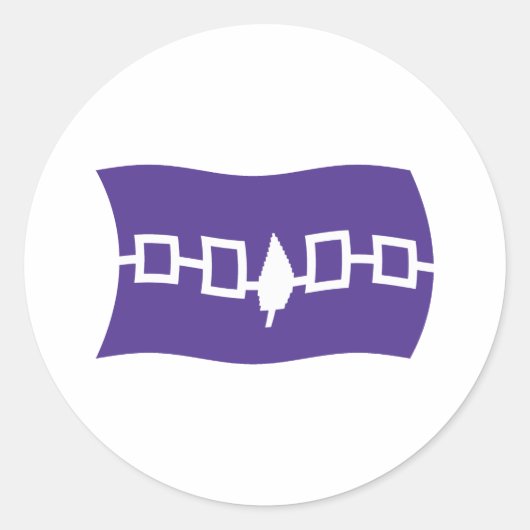 Autocollant du drapeau de la Confédération iroquoi (Devant)