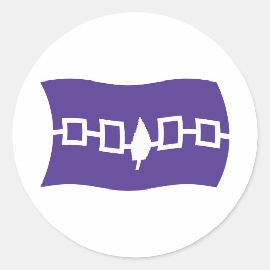 Autocollant du drapeau de la Confédération iroquoi (Devant)