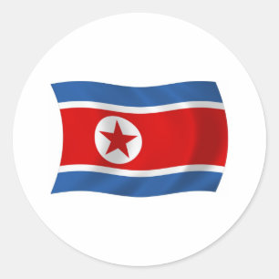 Autocollant du drapeau de la Corée du Nord