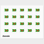 Autocollant du drapeau de la Dominique (Feuille)