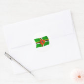 Autocollant du drapeau de la Dominique (Enveloppe)
