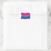 Autocollant du drapeau de la fierté bisexuelle (Sac)