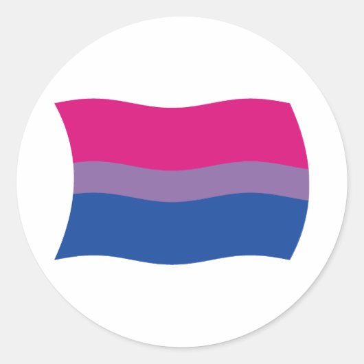 Autocollant du drapeau de la fierté bisexuelle (Devant)