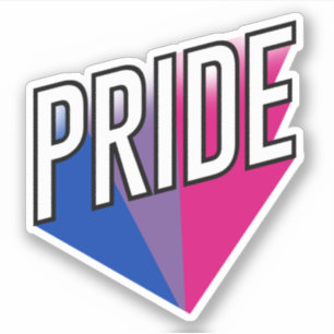 Autocollant du drapeau de la fierté bisexuelle