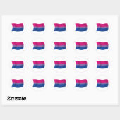 Autocollant du drapeau de la fierté bisexuelle (Feuille)