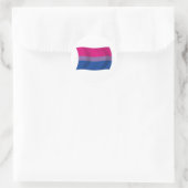 Autocollant du drapeau de la fierté bisexuelle (Sac)
