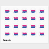 Autocollant du drapeau de la fierté bisexuelle (Feuille)