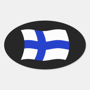 Autocollant du drapeau de la Finlande