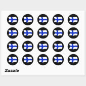 Autocollant du drapeau de la Finlande (Feuille)
