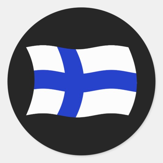 Autocollant du drapeau de la Finlande (Devant)
