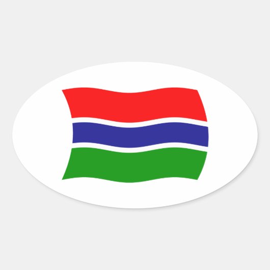 Autocollant du drapeau de la Gambie (Devant)
