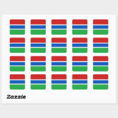 Autocollant du drapeau de la Gambie (Feuille)
