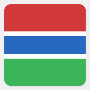 Autocollant du drapeau de la Gambie