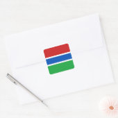 Autocollant du drapeau de la Gambie (Enveloppe)