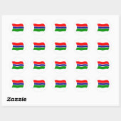 Autocollant du drapeau de la Gambie (Feuille)