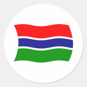 Autocollant du drapeau de la Gambie