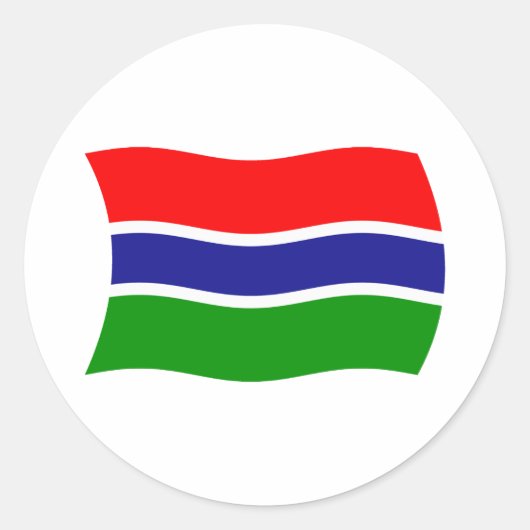 Autocollant du drapeau de la Gambie (Devant)