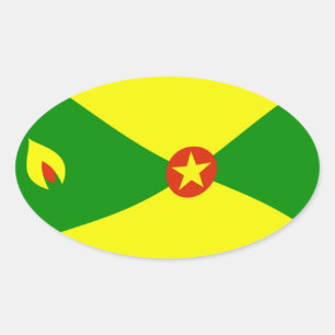 Autocollant du drapeau de la Grenade