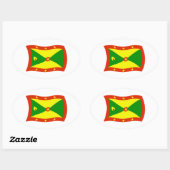 Autocollant du drapeau de la Grenade (Feuille)