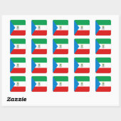 Autocollant du drapeau de la Guinée équatoriale (Feuille)