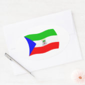 Autocollant du drapeau de la Guinée équatoriale (Enveloppe)