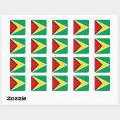 Autocollant du drapeau de la Guyane (Feuille)