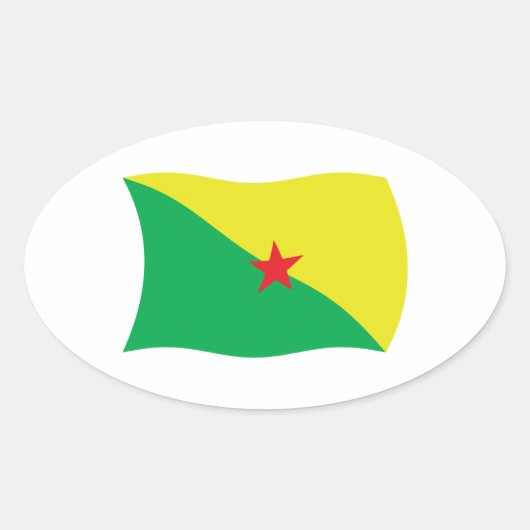 Autocollant du drapeau de la Guyane française (Devant)
