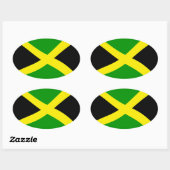 Autocollant du drapeau de la Jamaïque (Feuille)